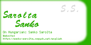 sarolta sanko business card